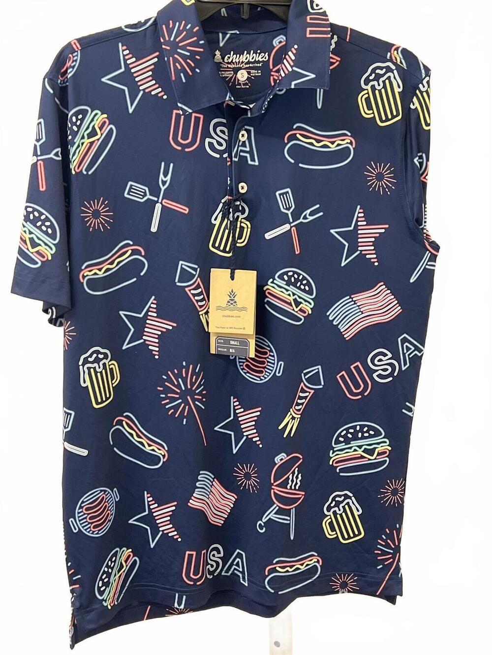 Chubbies Men's Patriotic Light Performance Polo